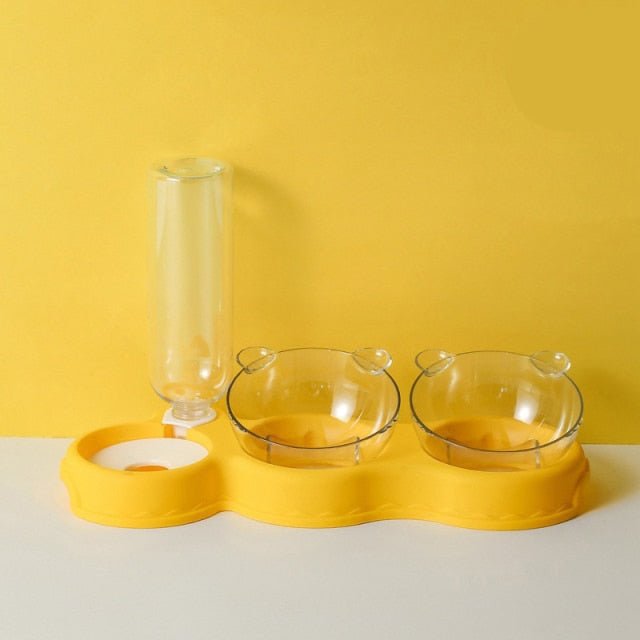 Tigela Tripla EatPet™ com Refil Automático de Água | Para Cachorro e Gato