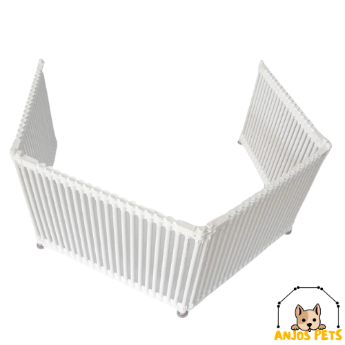 3010017 - CERCADO PET MULTIFUNCIONAL PARA AMBIENTES INTERNOS E EXTERNOS EM PVC - 4 LADOS - BRANCO