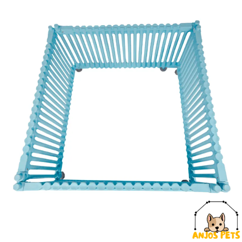 3010018 - CERCADO PET MULTIFUNCIONAL PARA AMBIENTES INTERNOS E EXTERNOS EM PVC - 4 LADOS - AZUL