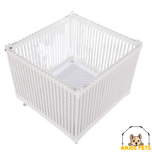 3010017 - CERCADO PET MULTIFUNCIONAL PARA AMBIENTES INTERNOS E EXTERNOS EM PVC - 4 LADOS - BRANCO