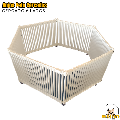 3010019 - Cercado Pet Multiuso - Kit 6 módulos BRANCO