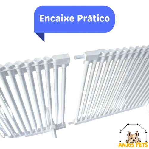 3010002 - CERCADO PET MULTIFUNCIONAL PARA JARDIM - MÓDULOS EM PVC - BRANCO