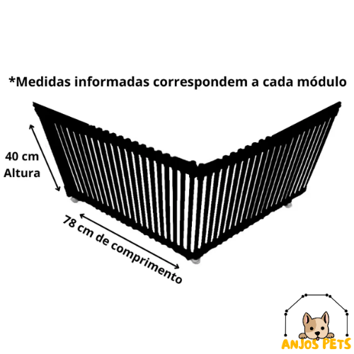 3010015 - MÓDULOS MULTIUSO EM PVC - KIT 2 MÓDULOS - PARA KIT PET MULTIUSO PRETO