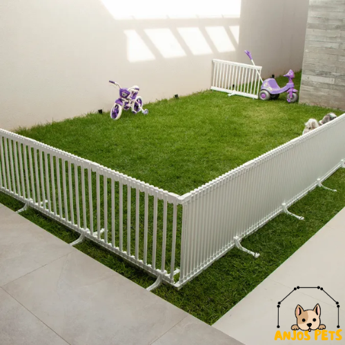 3010002 - CERCADO PET MULTIFUNCIONAL PARA JARDIM - MÓDULOS EM PVC - BRANCO