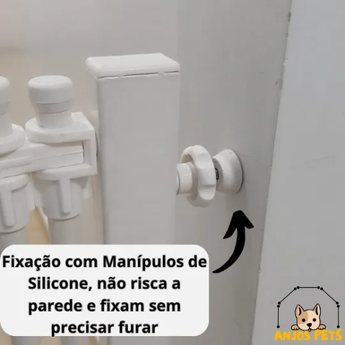 3010009 - PORTÃO EM PVC E POLIETILENO COM ARCO EM AÇO - FIXAÇÃO SEM FUROS - BRANCO