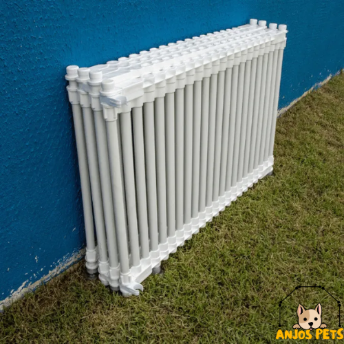 3010017 - CERCADO PET MULTIFUNCIONAL PARA AMBIENTES INTERNOS E EXTERNOS EM PVC - 4 LADOS - BRANCO