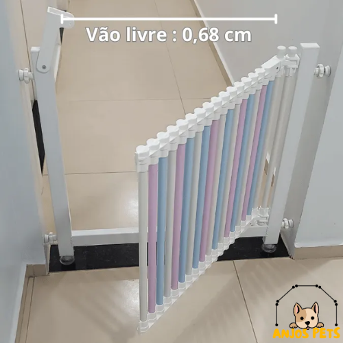 3010009 - PORTÃO EM PVC E POLIETILENO COM ARCO EM AÇO - FIXAÇÃO SEM FUROS - BRANCO