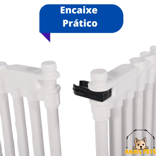 3010017 - CERCADO PET MULTIFUNCIONAL PARA AMBIENTES INTERNOS E EXTERNOS EM PVC - 4 LADOS - BRANCO