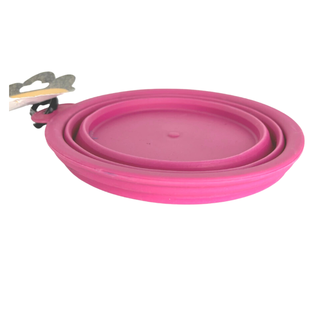 Comedouro Redondo Retratil de Silicone 450ml