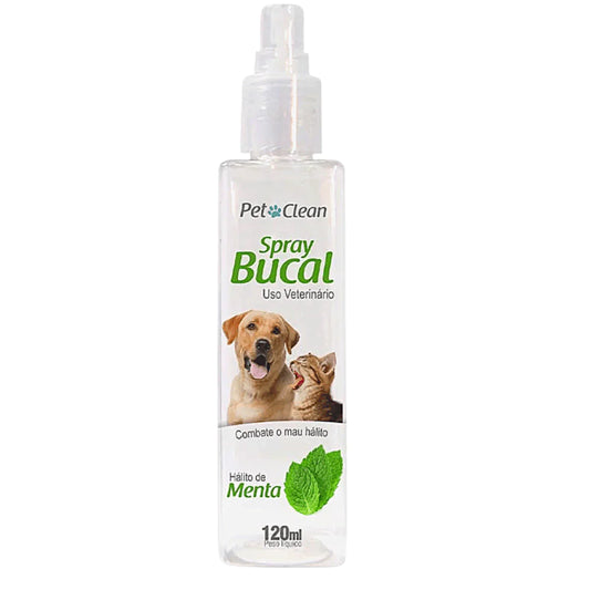 Spray Bucal Pet Clean Menta para Cães e Gatos 120ml