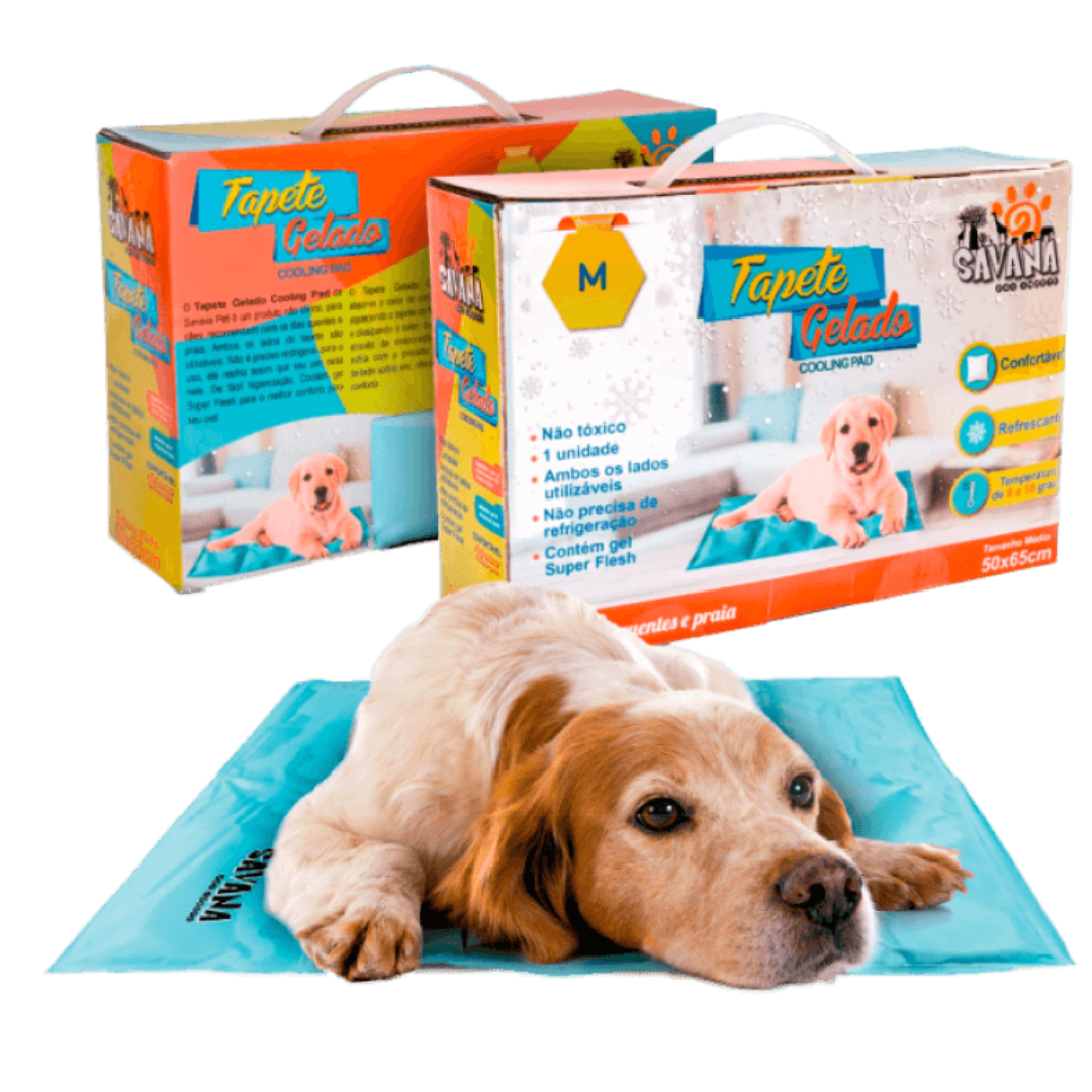 Tapete Gelado de Gel Super Flesh Savana Pet G 50x90cm