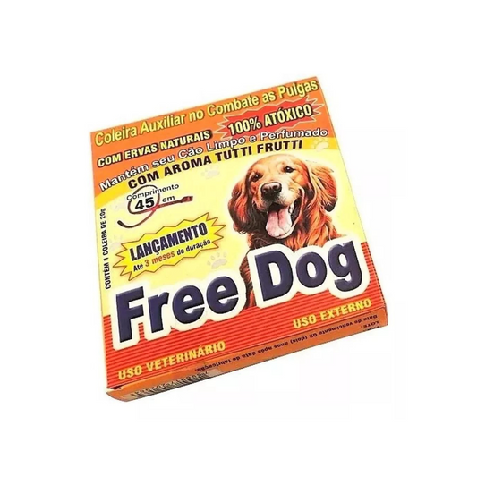 Coleira Anticarrapatos para Cães Atóxico Freedog 45cm