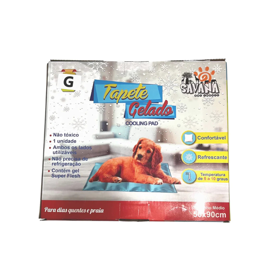 Tapete Gelado de Gel Super Flesh Savana Pet G 50x90cm