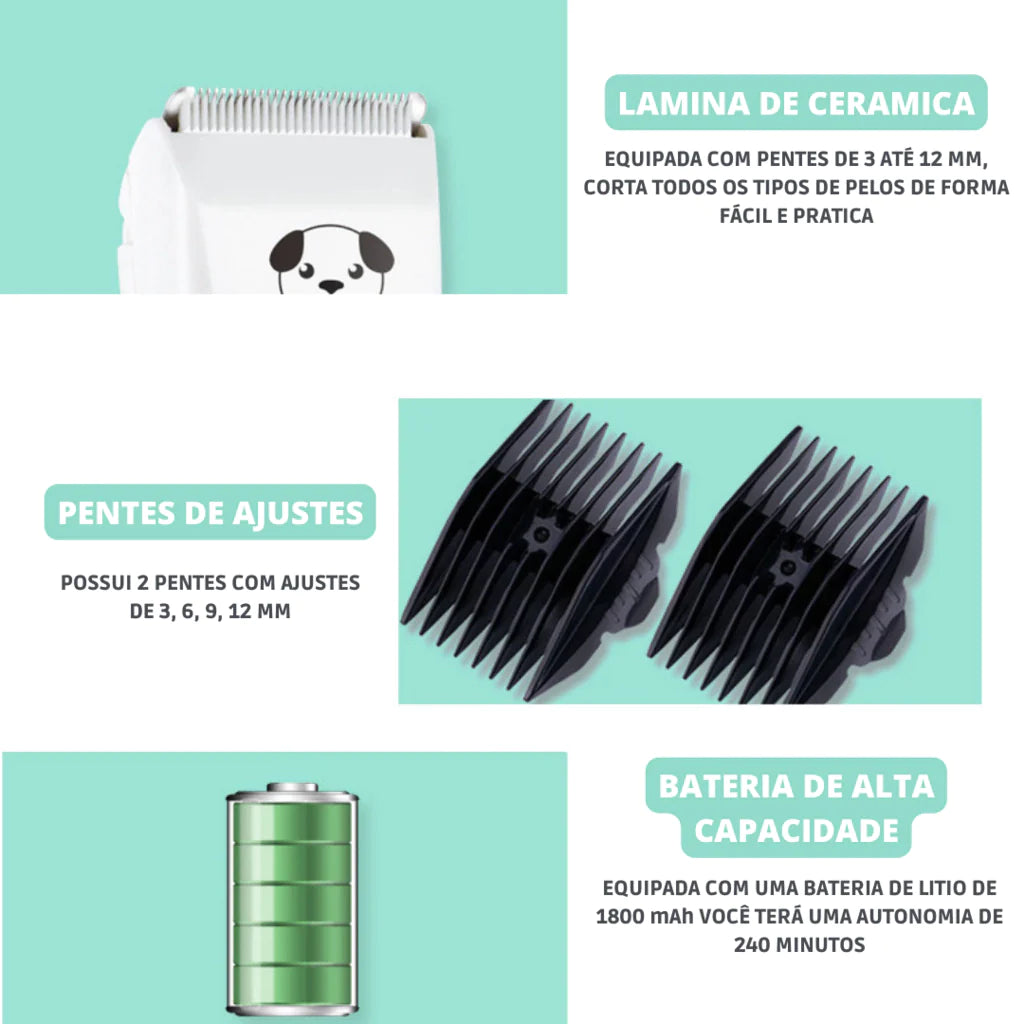 Maquina De Tosa Funny Pets Semi Profissional Savana Pet