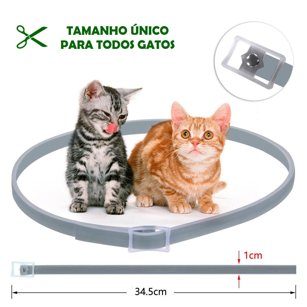 Coleira Antiparasitária Dewel - 8 meses de proteção p/ cães e gatos