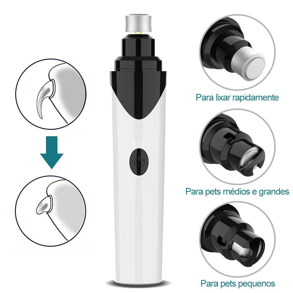 Lixador de unhas para Cachorros e Gatos recarregável USB - Nail Pet