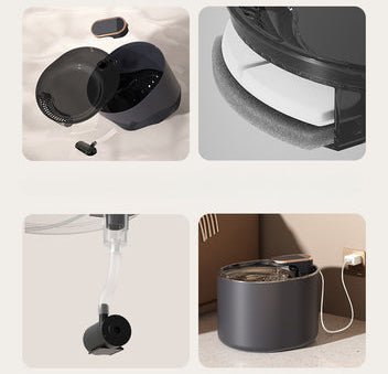 Bebedouro de Água Fonte Modern™ com Filtro e LED | Para Gato