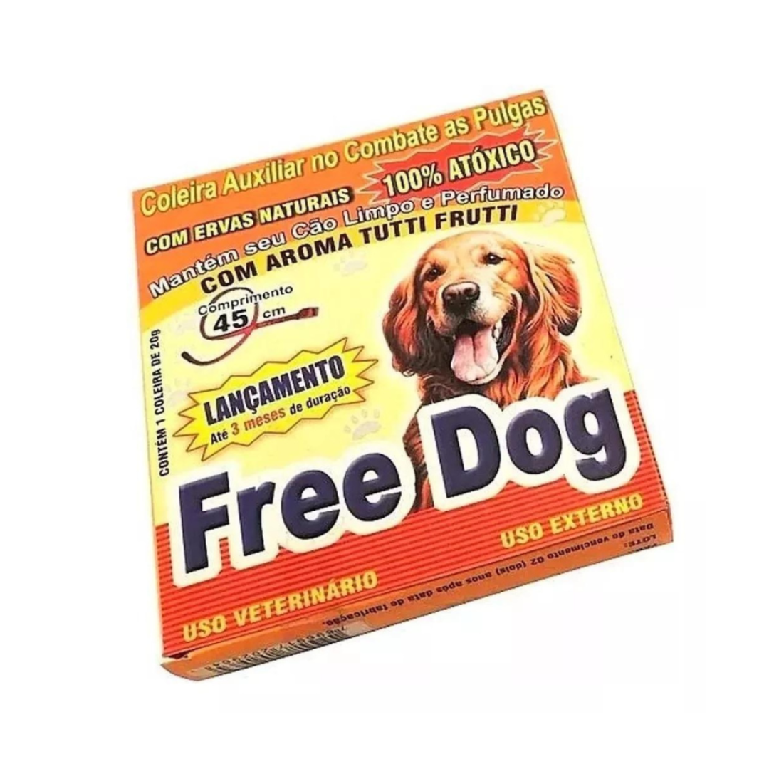 Coleira Anticarrapatos para Cães Atóxico Freedog 45cm