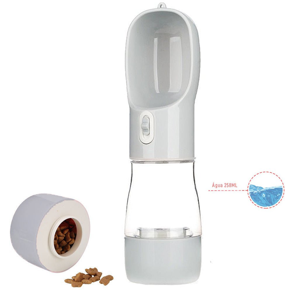 Garrafa PetBottlePlus™ 2 em 1 (Água e Comida) | Para Cachorro