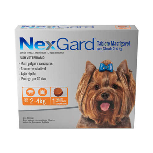 NexGard  Antipulgas e Carrapatos para Cães de 2 a 4 Kg