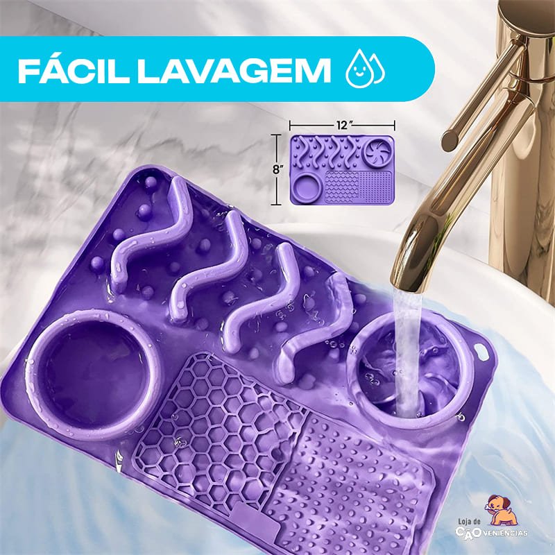 Comedouro Lento Interativo com Lambedor Divertido | Para Cachorro e Gato