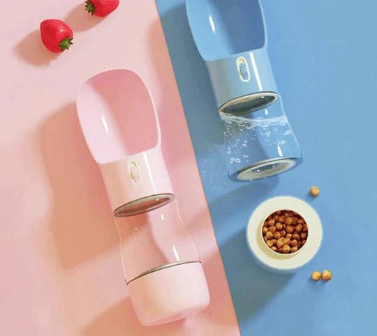 Garrafa PetBottlePlus™ 2 em 1 (Água e Comida) | Para Cachorro