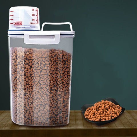 Porta Ração e Armazenador com Dosador Extra™ | Para Cachorro e Gato