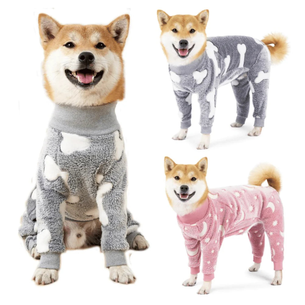 Roupinha Pijama Moleton de Flanela para Cães