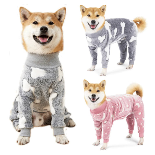 Roupinha Pijama Moleton de Flanela para Cães