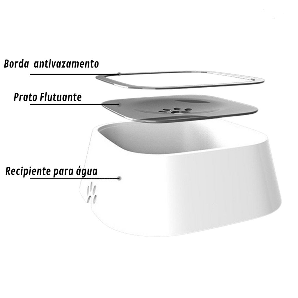 Tigela Anti Derramamento Clean Water™ | Para Cachorro e Gato