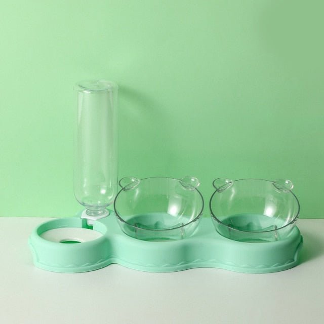 Tigela Tripla EatPet™ com Refil Automático de Água | Para Cachorro e Gato