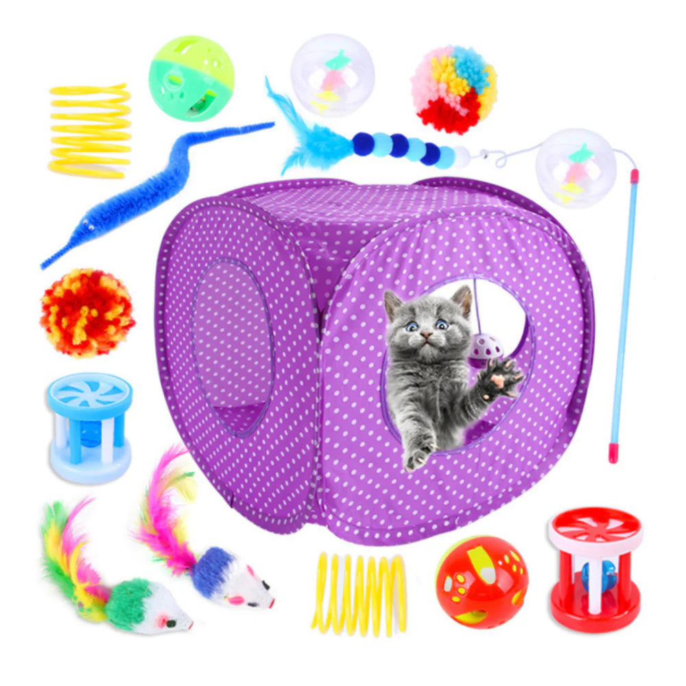 Toca para Gatos com 15 Itens Interativos